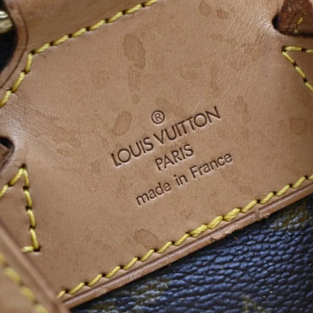 LOUIS VUITTON Montsouris MM Backpack Bag Monogram Leather Brown